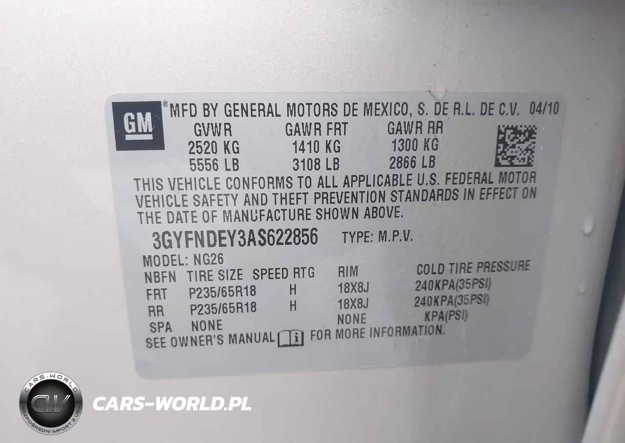2010 Cadillac Srx Luxury Collection VIN:3GYFNDEY3AS622856 - 9