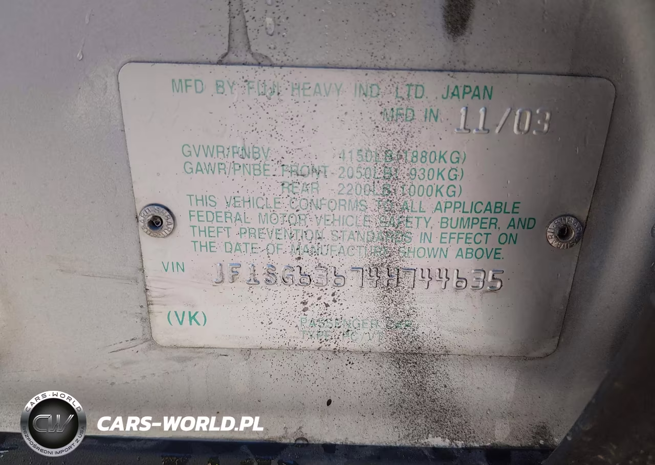 2004 Subaru Forester 2.5X VIN:JF1SG63674H744635 - 9