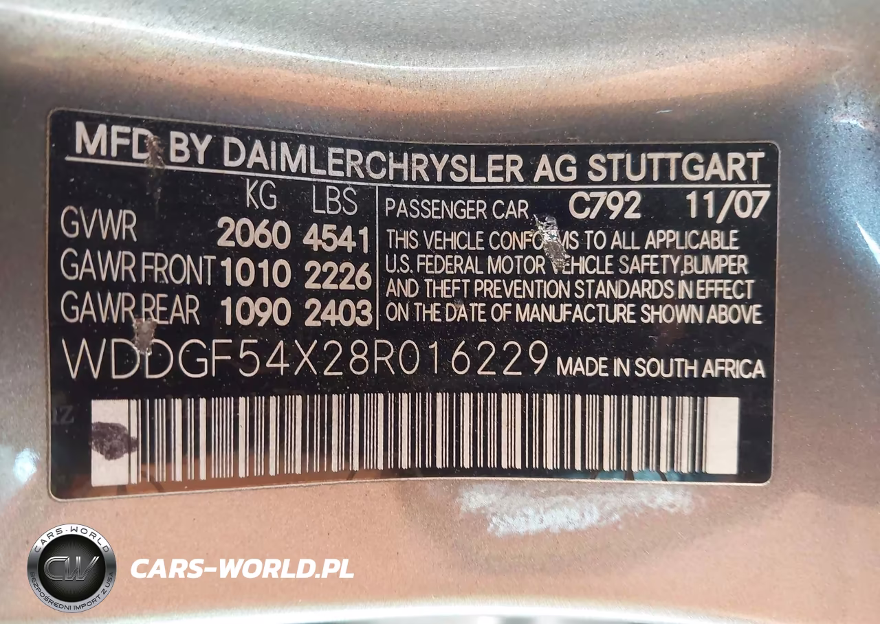 2008 Mercedes-Benz C 300 VIN:WDDGF54X28R016229 - 9