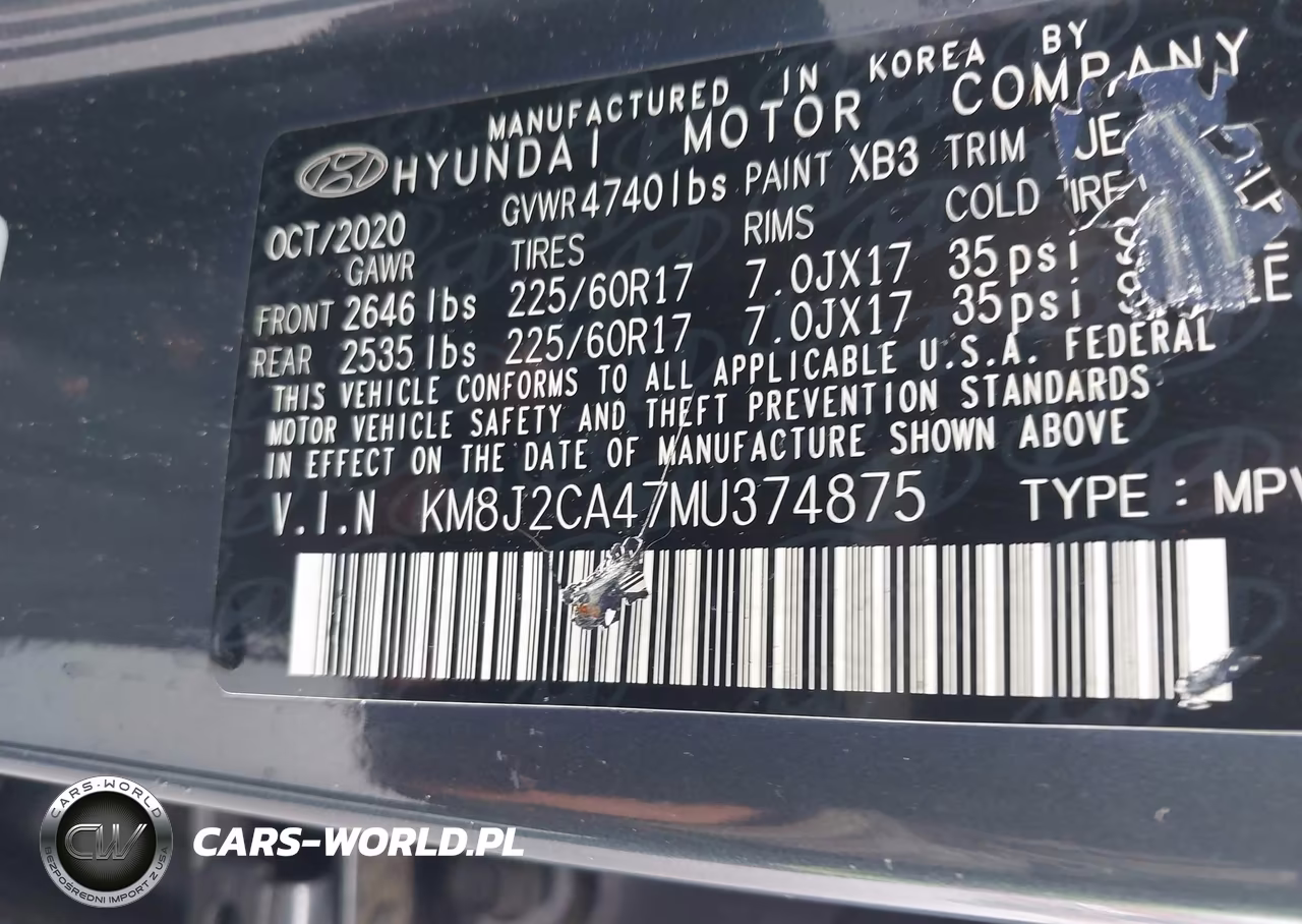 2021 Hyundai Tucson Se VIN:KM8J2CA47MU374875 - 9