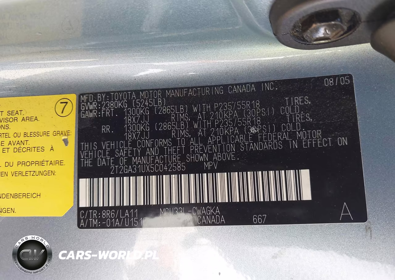 2005 Lexus Rx 330 VIN:2T2GA31UX5C042585 - 9