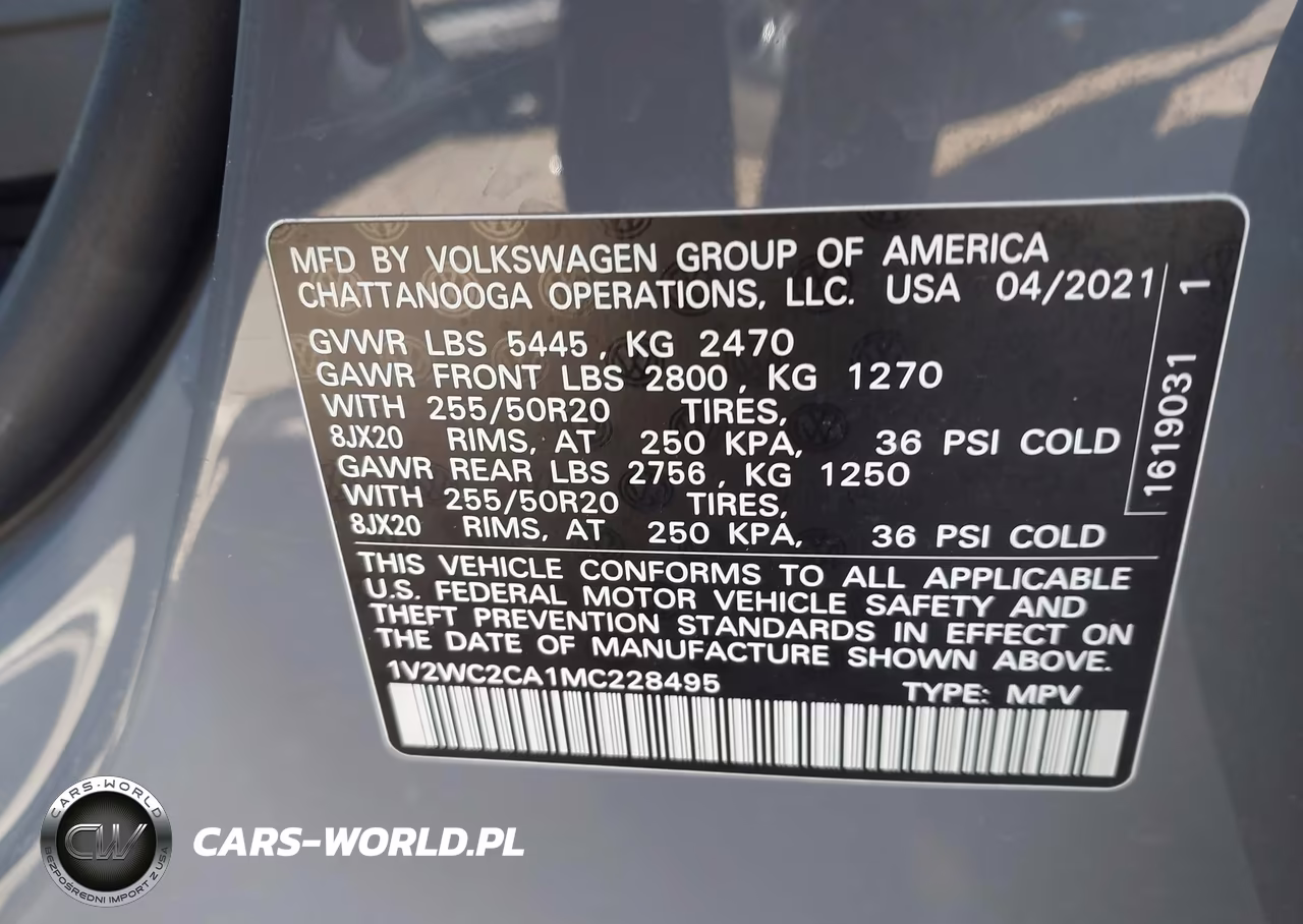 2021 Volkswagen Atlas Cross Sport 2.0T Se W-Technology VIN:1V2WC2CA1MC228495 - 9