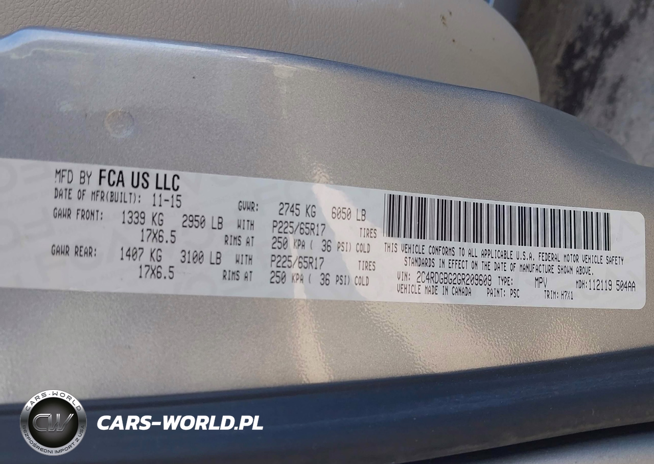 2016 Dodge Grand Caravan Se VIN:2C4RDGBG2GR209609 - 9