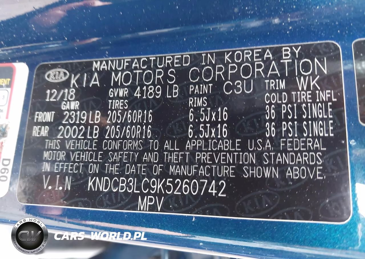 2019 Kia Niro Lx VIN:KNDCB3LC9K5260742 - 9