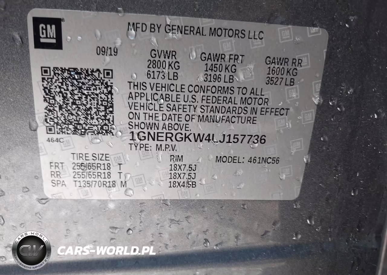2020 Chevrolet Traverse Fwd Lt Cloth VIN:1GNERGKW4LJ157736 - 9