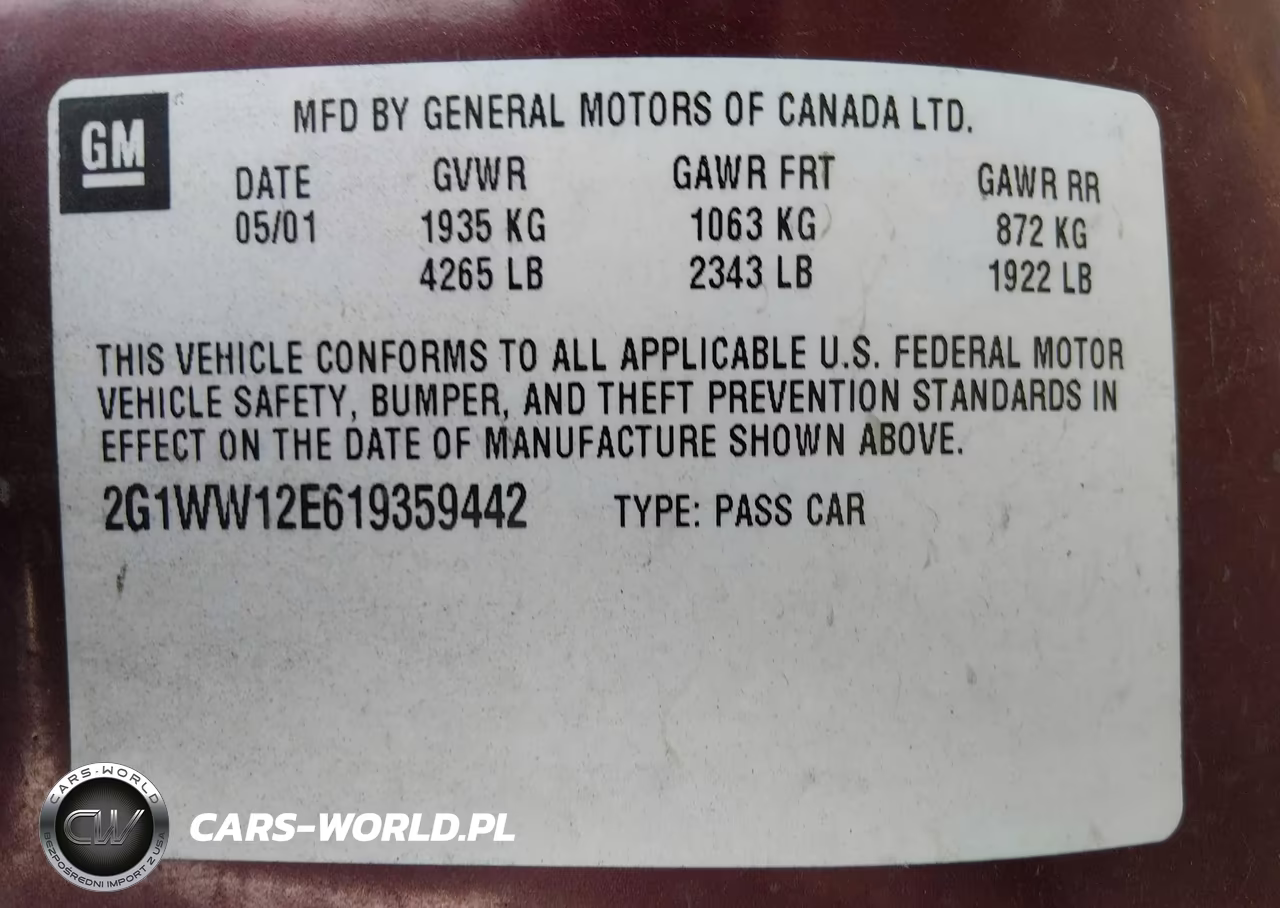 2001 Chevrolet Monte Carlo Ls VIN:2G1WW12E619359442 - 9