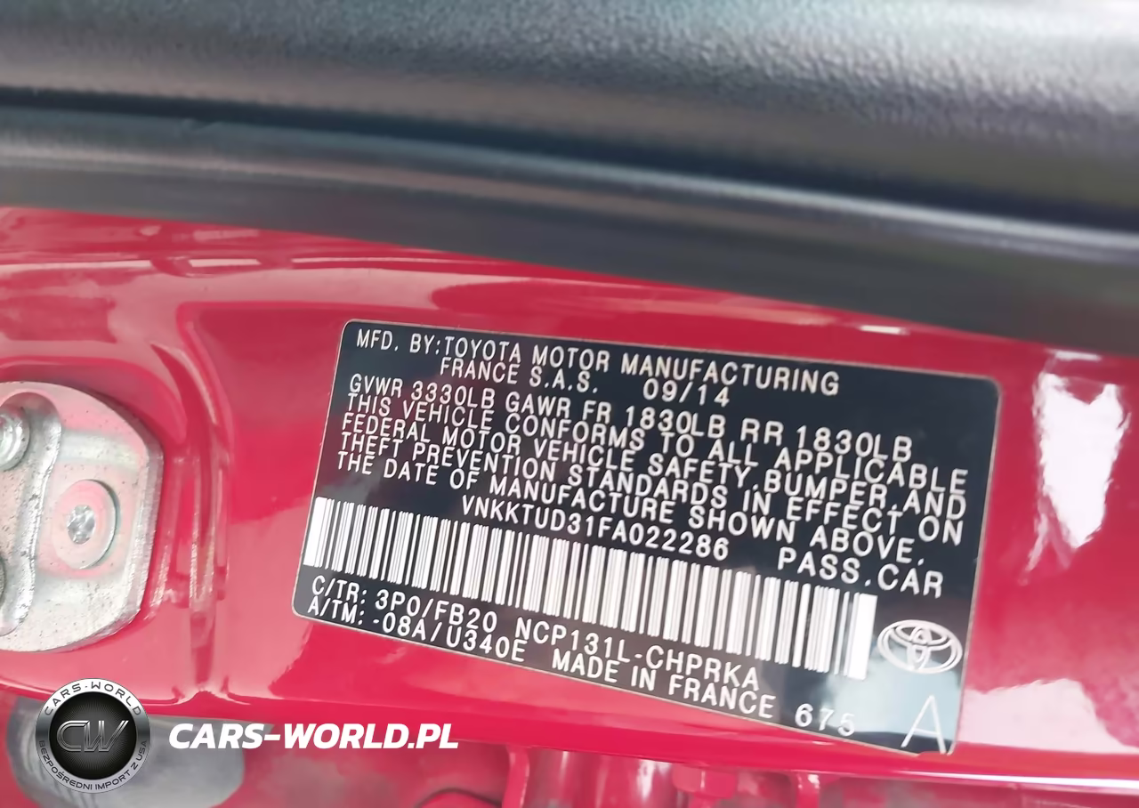 2015 Toyota Yaris Le VIN:VNKKTUD31FA022286 - 9