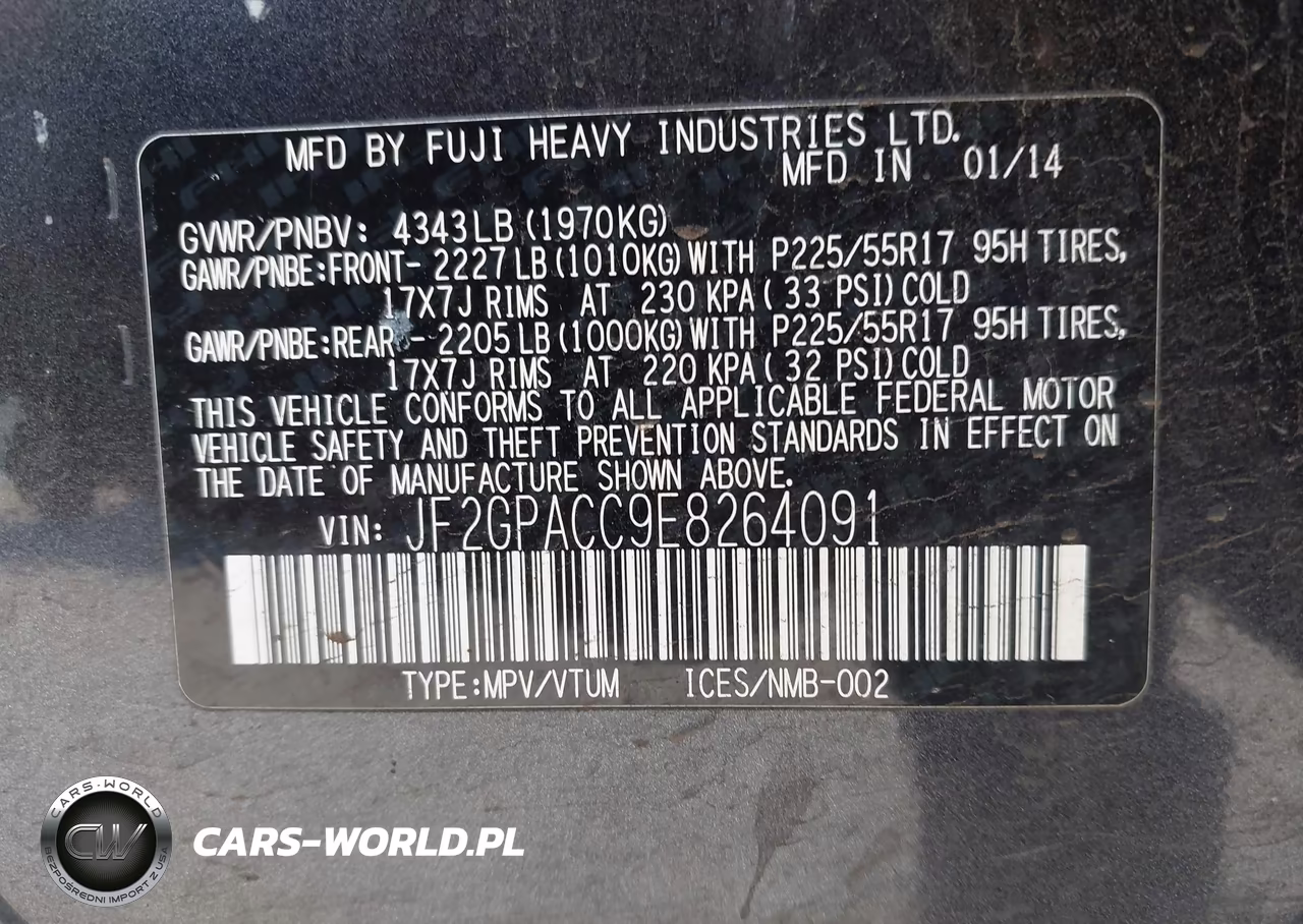 2014 Subaru Xv Crosstrek 2.0I Premium VIN:JF2GPACC9E8264091 - 9