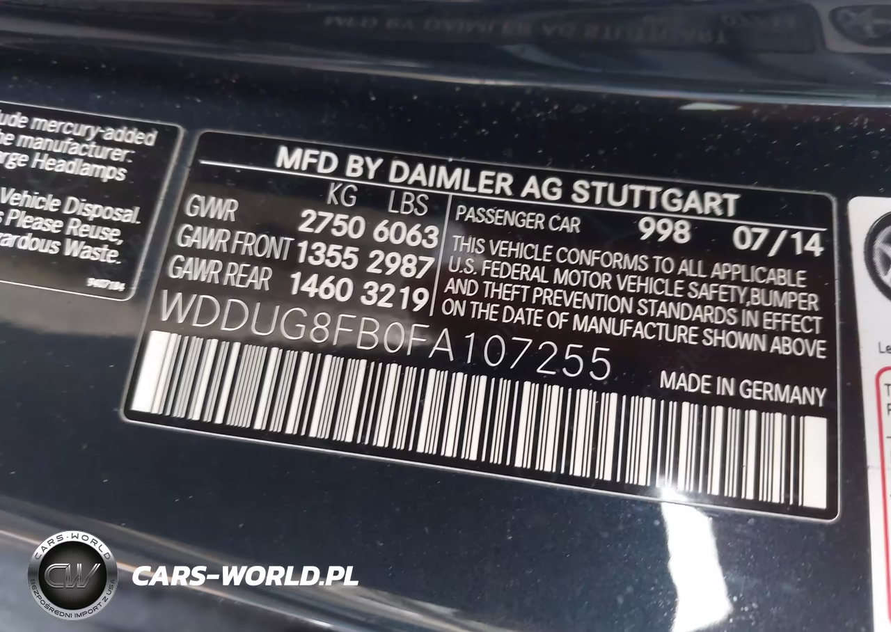 2015 Mercedes-Benz S 550 4Matic VIN:WDDUG8FB0FA107255 - 9