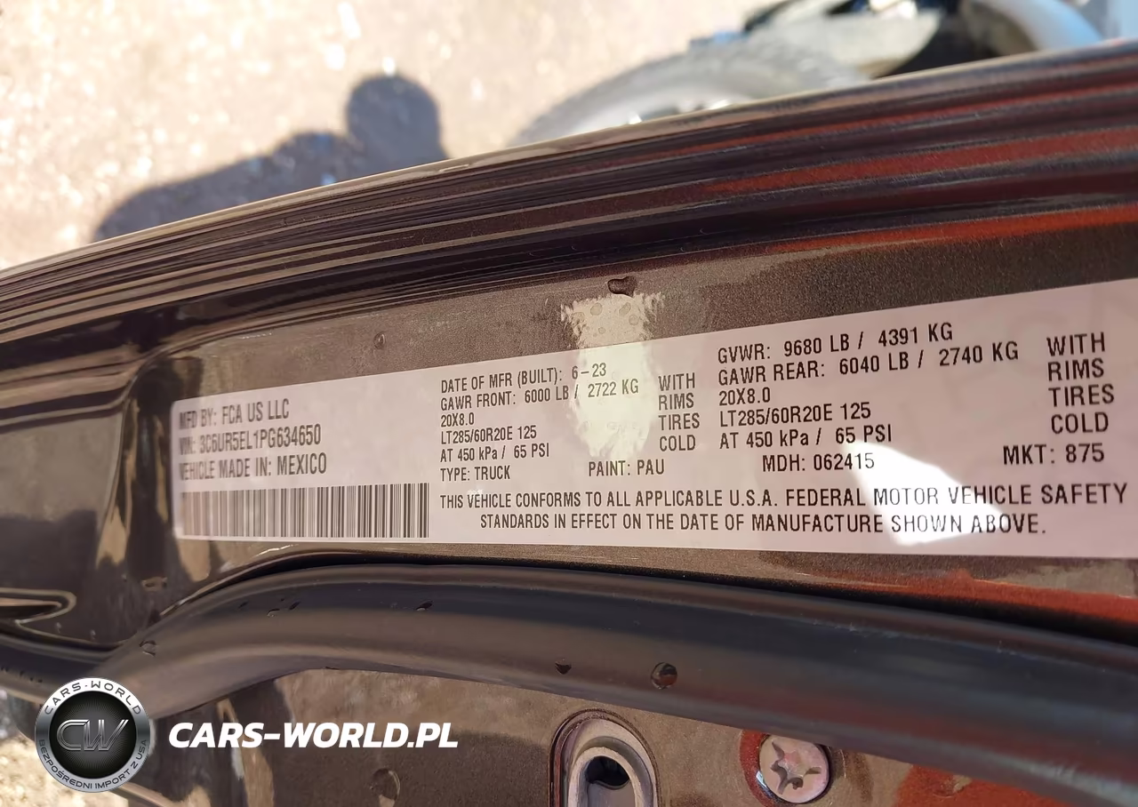 2023 Ram 2500 Power Wagon Rebel 4X4 6'4 Box VIN:3C6UR5EL1PG634650 - 9