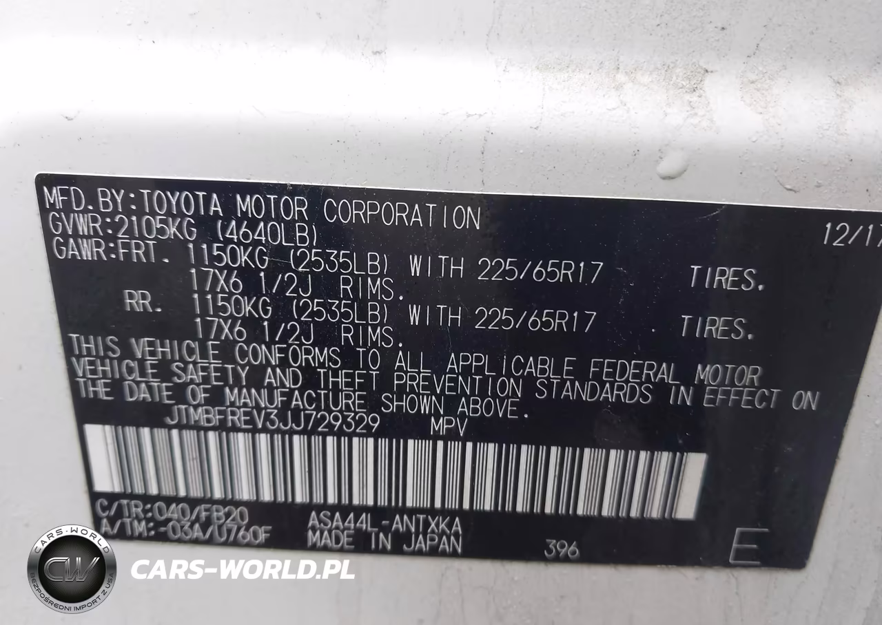 2018 Toyota Rav4 Le VIN:JTMBFREV3JJ729329 - 9