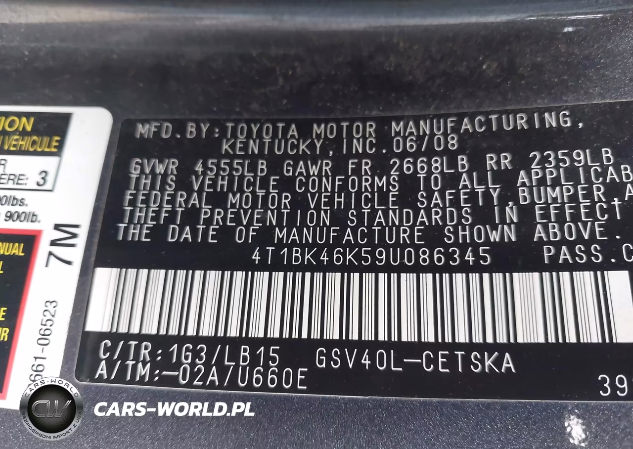 2009 Toyota Camry Se V6 VIN:4T1BK46K59U086345 - 9