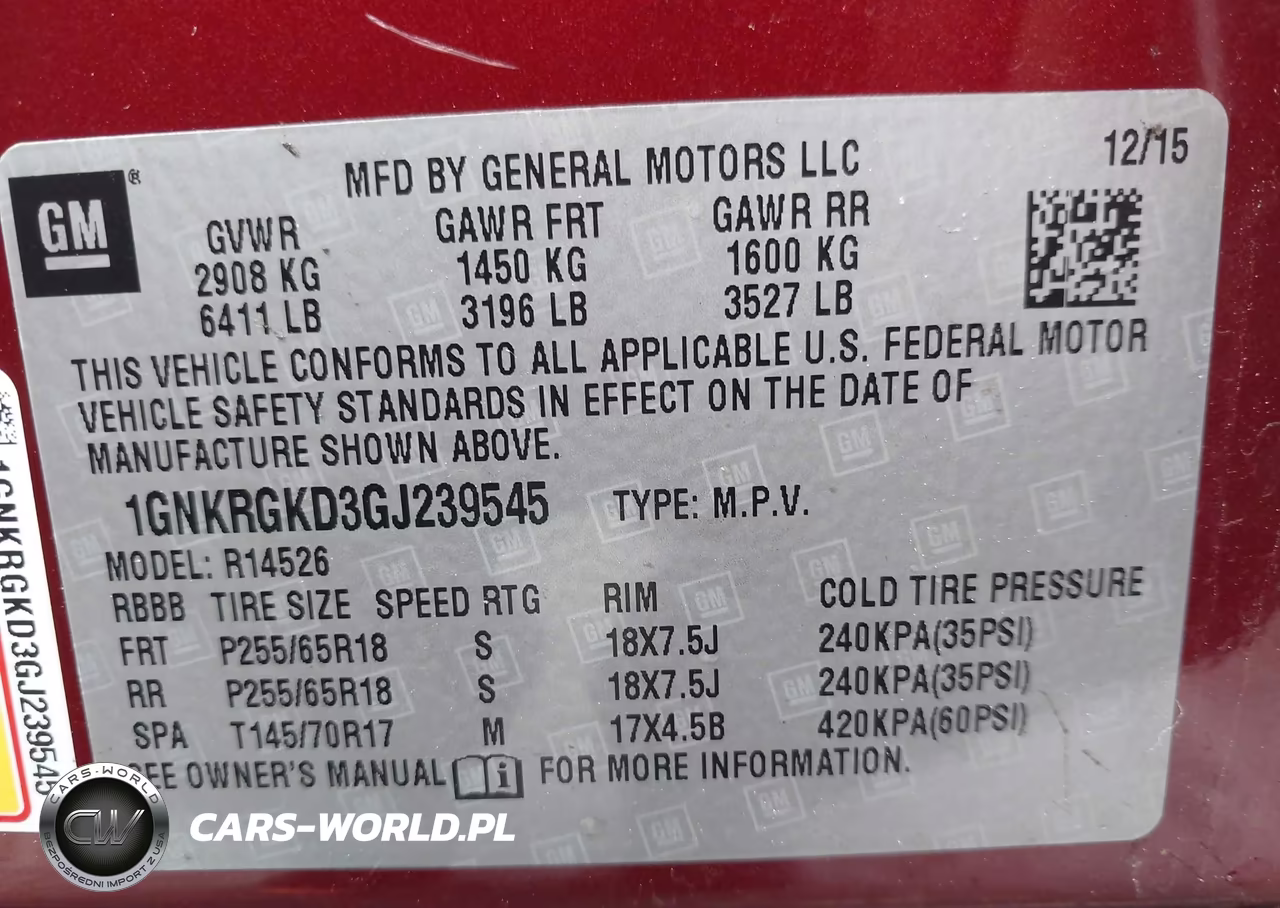 2016 Chevrolet Traverse 1Lt VIN:1GNKRGKD3GJ239545 - 9