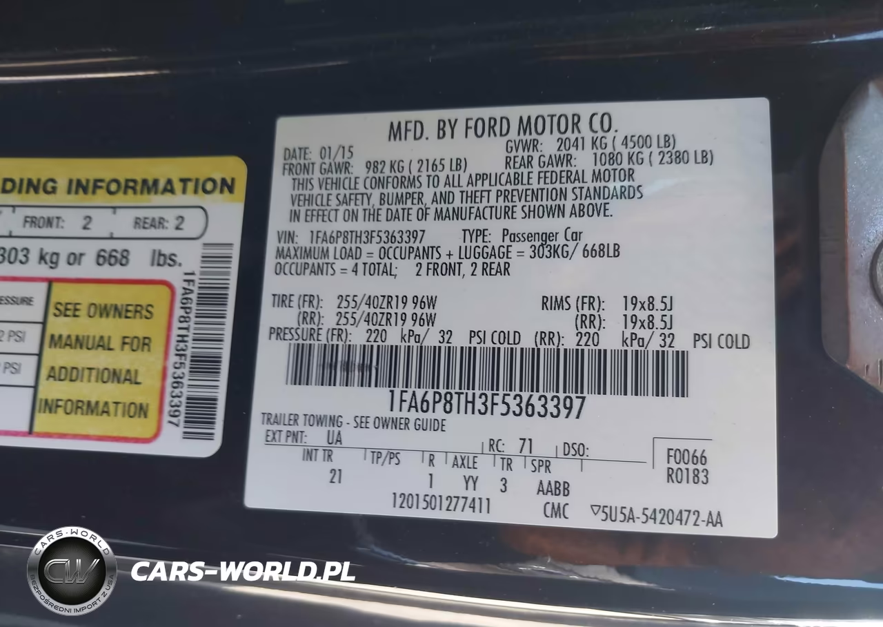 2015 Ford Mustang Ecoboost VIN:1FA6P8TH3F5363397 - 9