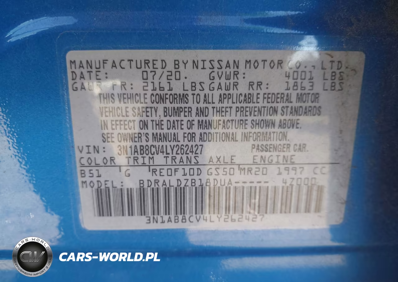 2020 Nissan Sentra Sv Xtronic Cvt VIN:3N1AB8CV4LY262427 - 9