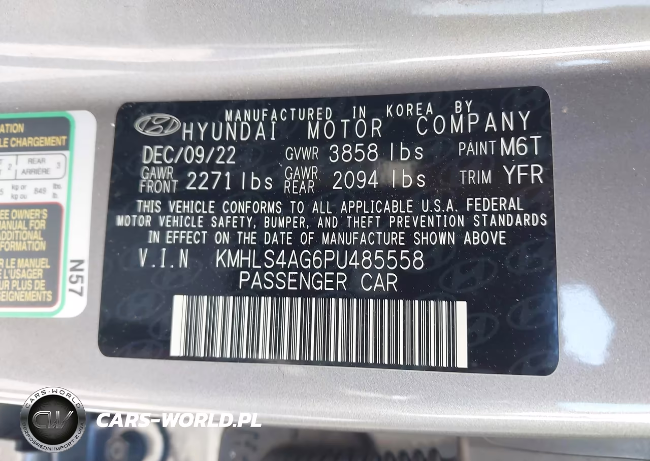 2023 Hyundai Elantra Sel VIN:KMHLS4AG6PU485558 - 9