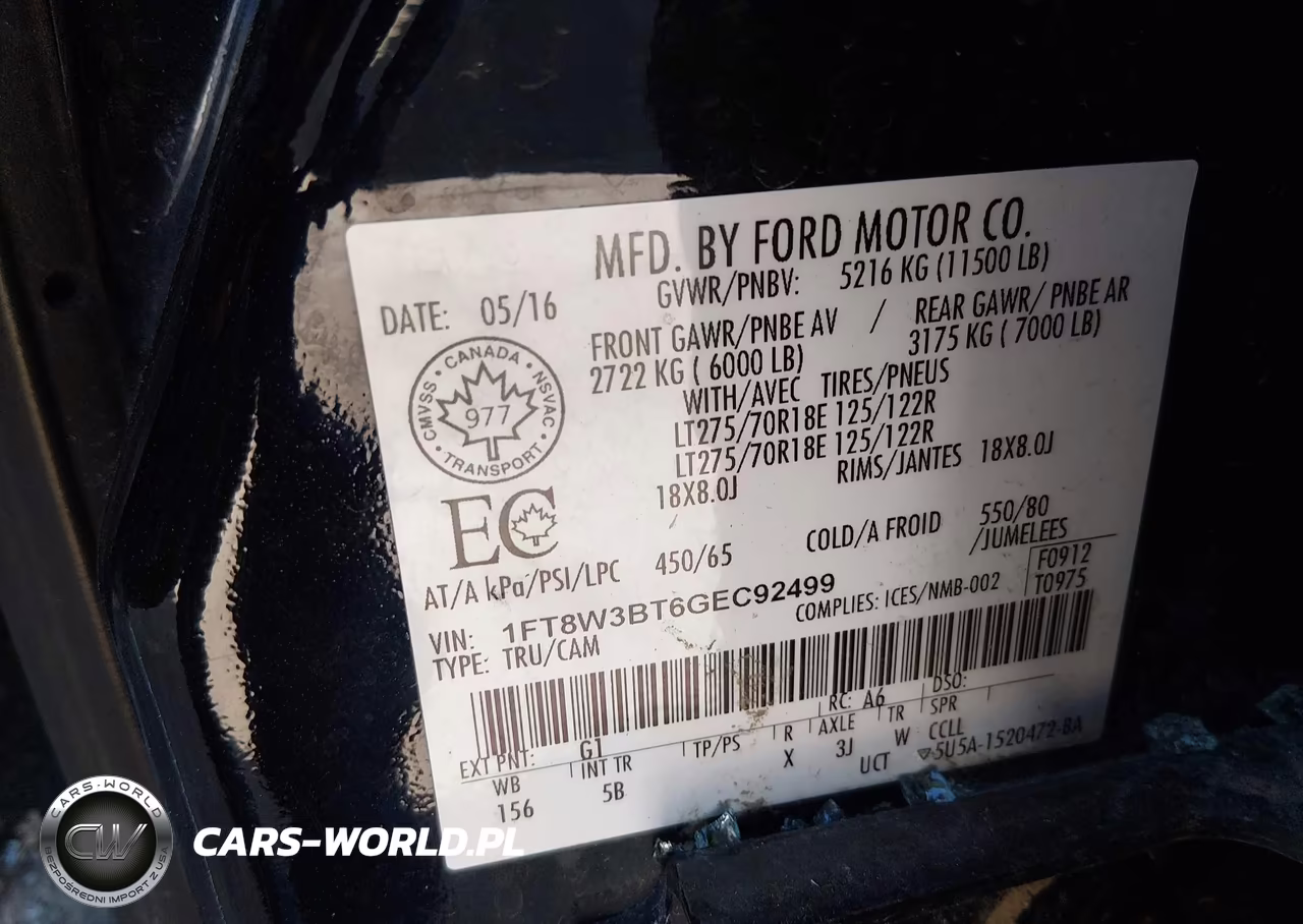 2016 Ford F-350 Lariat VIN:1FT8W3BT6GEC92499 - 9