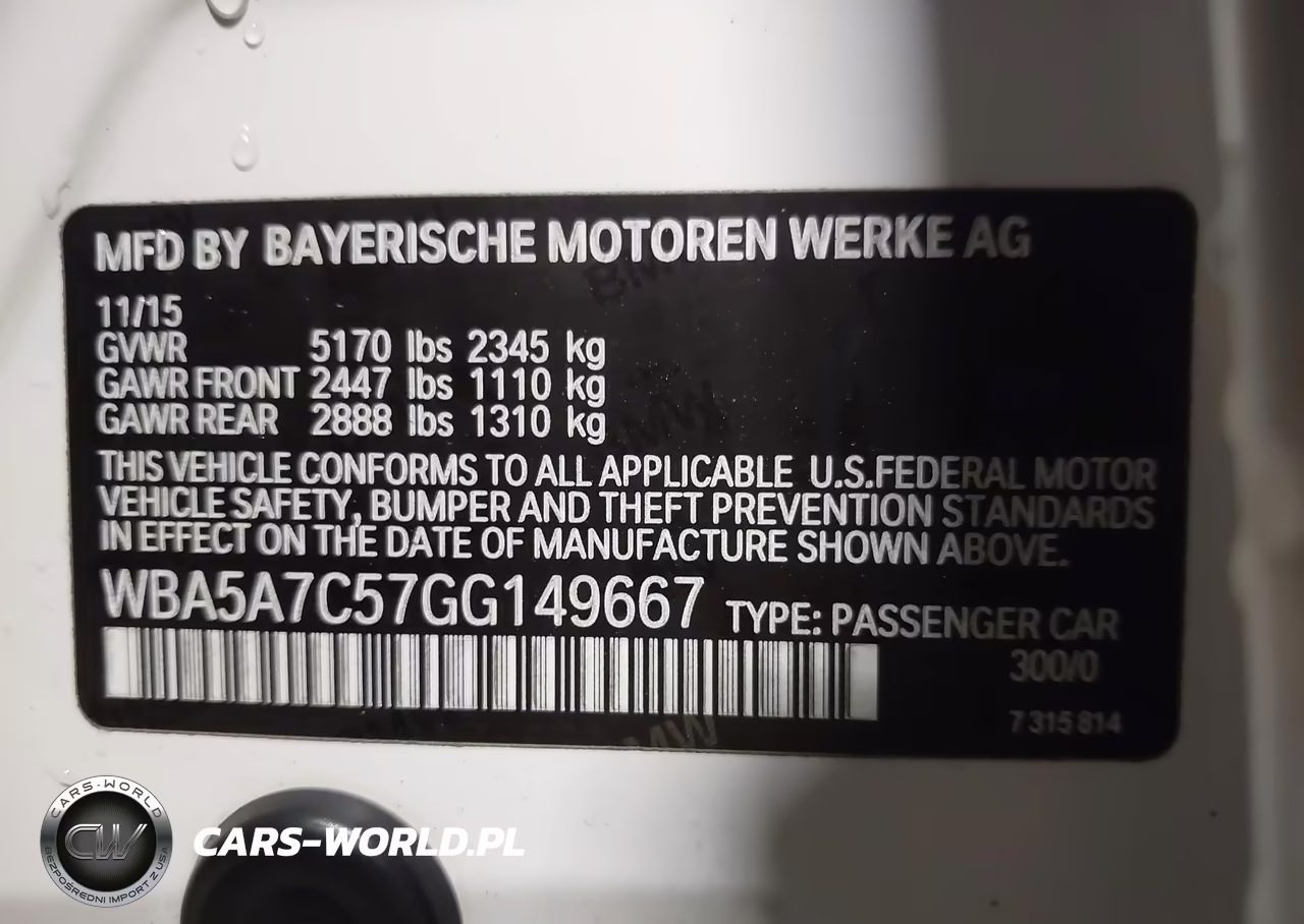 2016 BMW 528I xDrive VIN:WBA5A7C57GG149667 - 9
