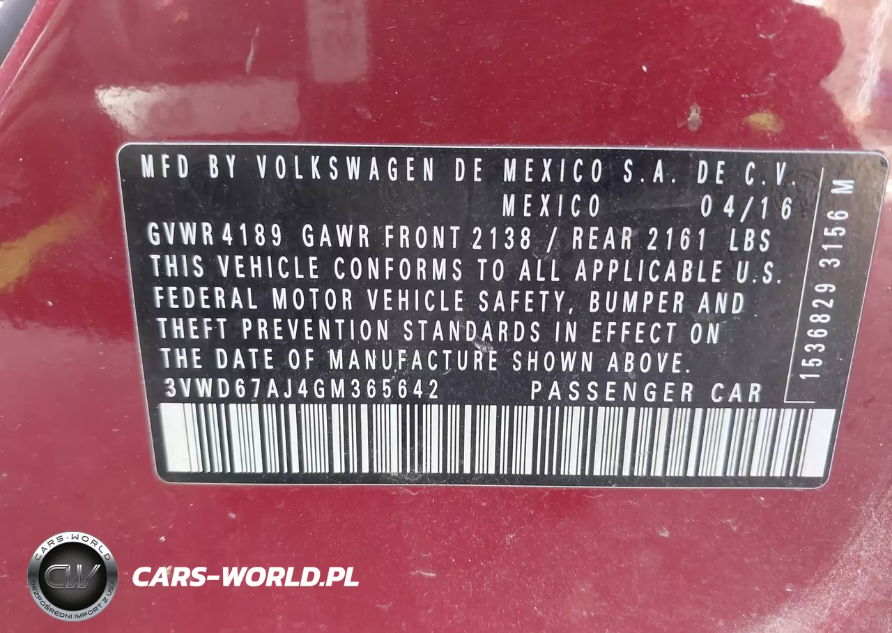 2016 Volkswagen Jetta 1.4T Se VIN:3VWD67AJ4GM365642 - 9