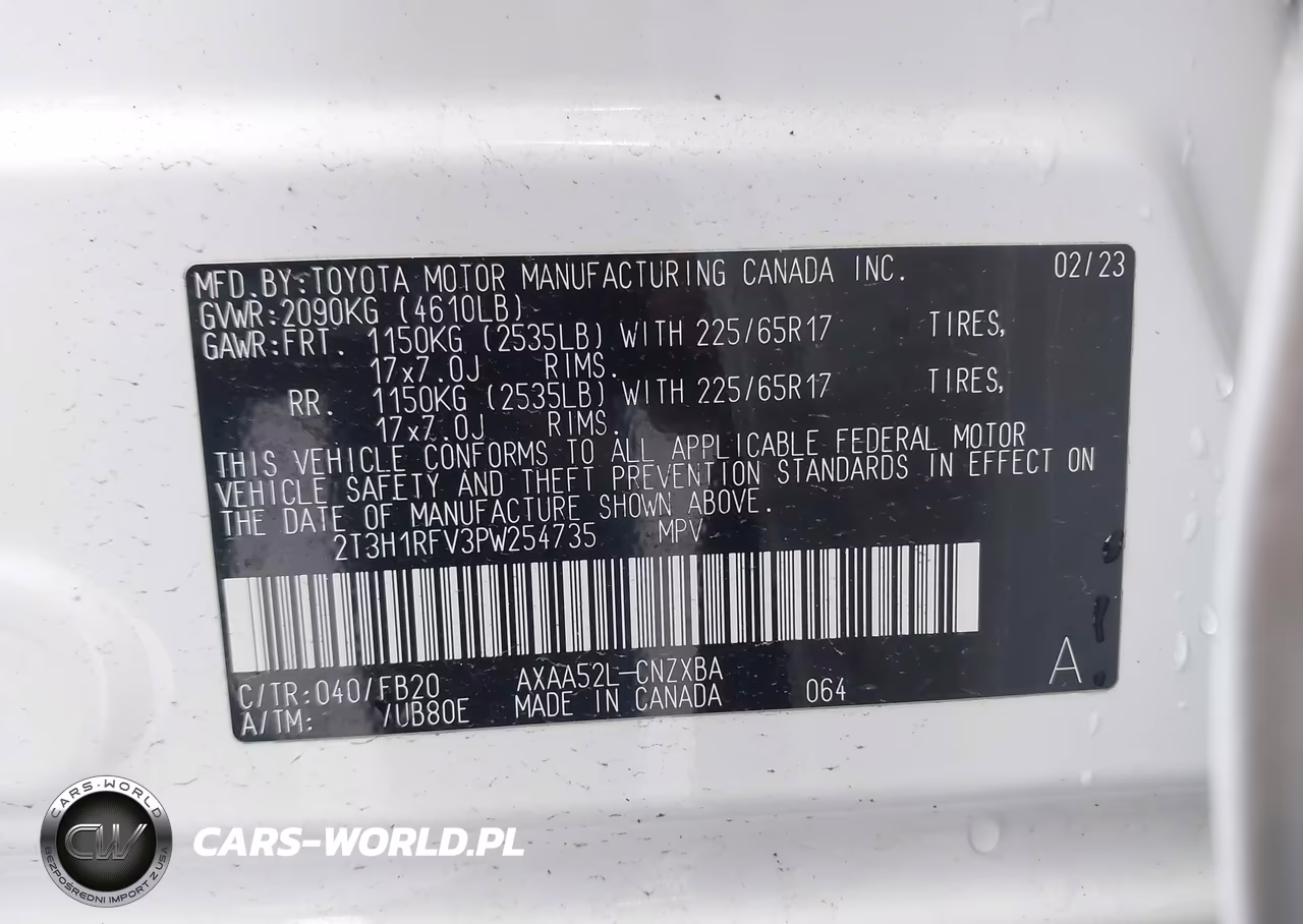 2023 Toyota Rav4 Le VIN:2T3H1RFV3PW254735 - 9