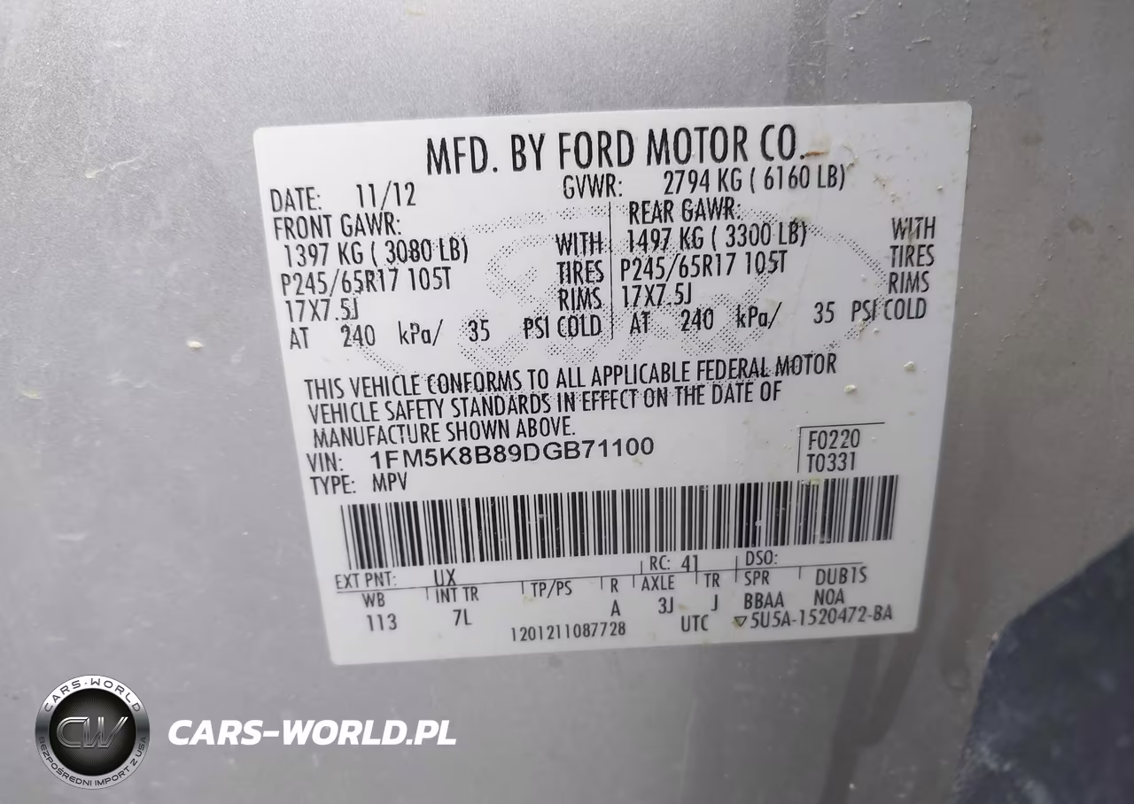 2013 Ford Explorer VIN:1FM5K8B89DGB71100 - 9