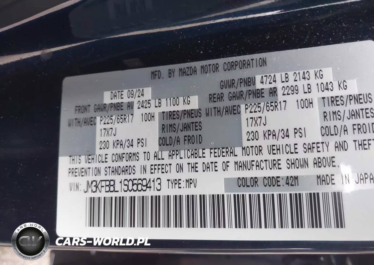 2025 Mazda Cx-5 2.5 S Select VIN:JM3KFBBL1S0569413 - 9