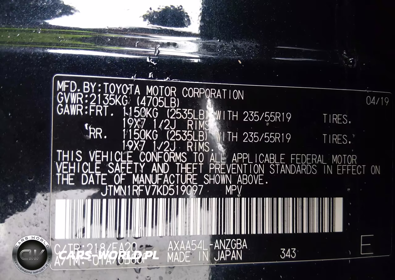 2019 Toyota Rav4 Limited VIN:JTMN1RFV7KD519097 - 9