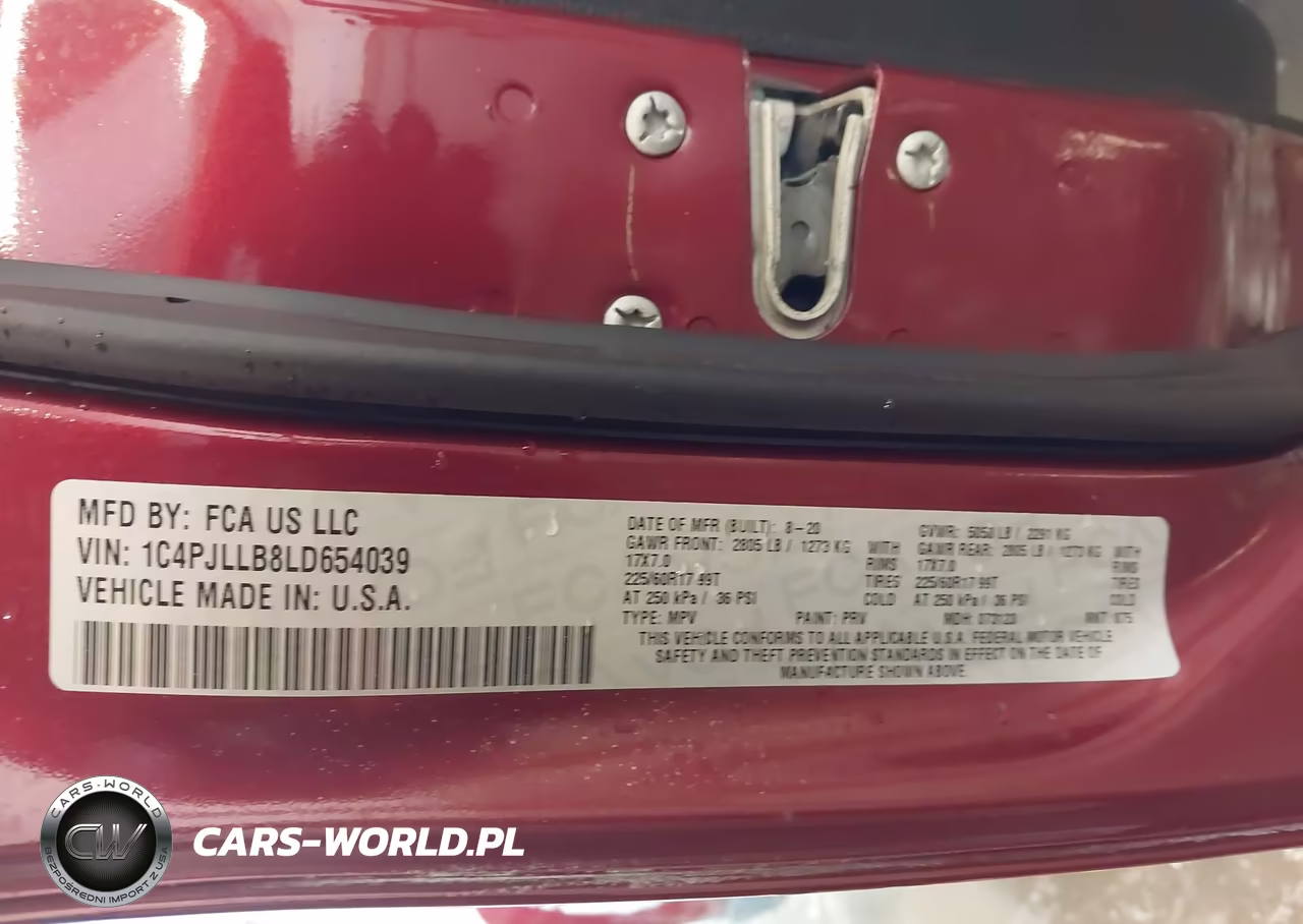 2020 Jeep Cherokee Latitude Plus Fwd VIN:1C4PJLLB8LD654039 - 9