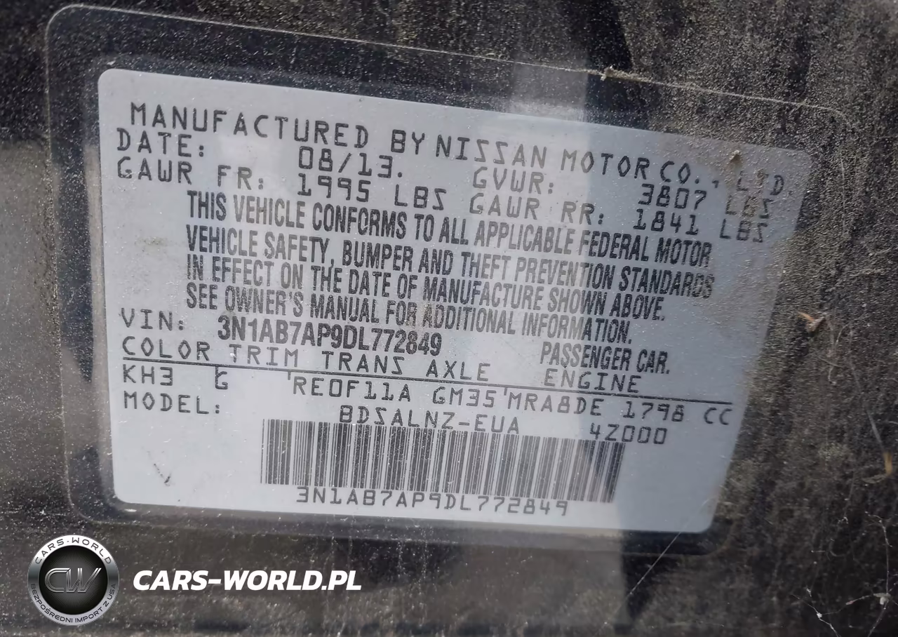2013 Nissan Sentra Fe+ Sv VIN:3N1AB7AP9DL772849 - 9