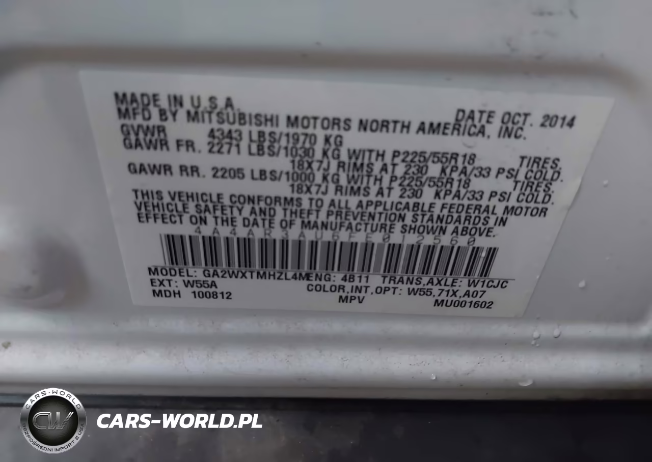 2015 Mitsubishi Outlander Sport Es VIN:4A4AR3AU6FE012560 - 9