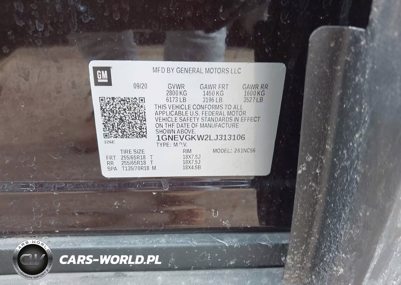 2020 Chevrolet Traverse Awd Lt Cloth VIN:1GNEVGKW2LJ313106 - 9