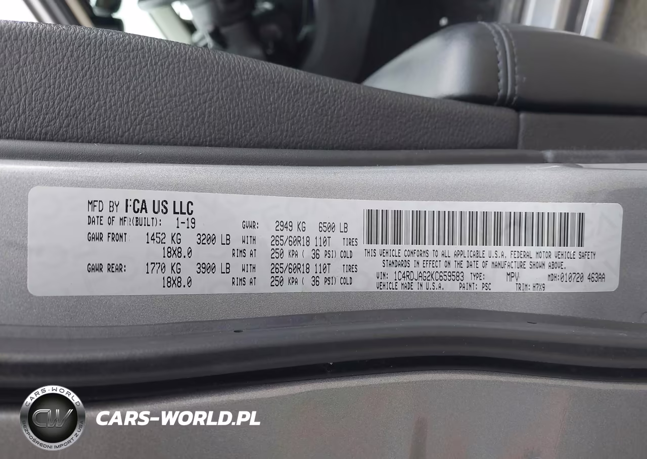 2019 Dodge Durango Sxt Awd VIN:1C4RDJAG2KC659583 - 9