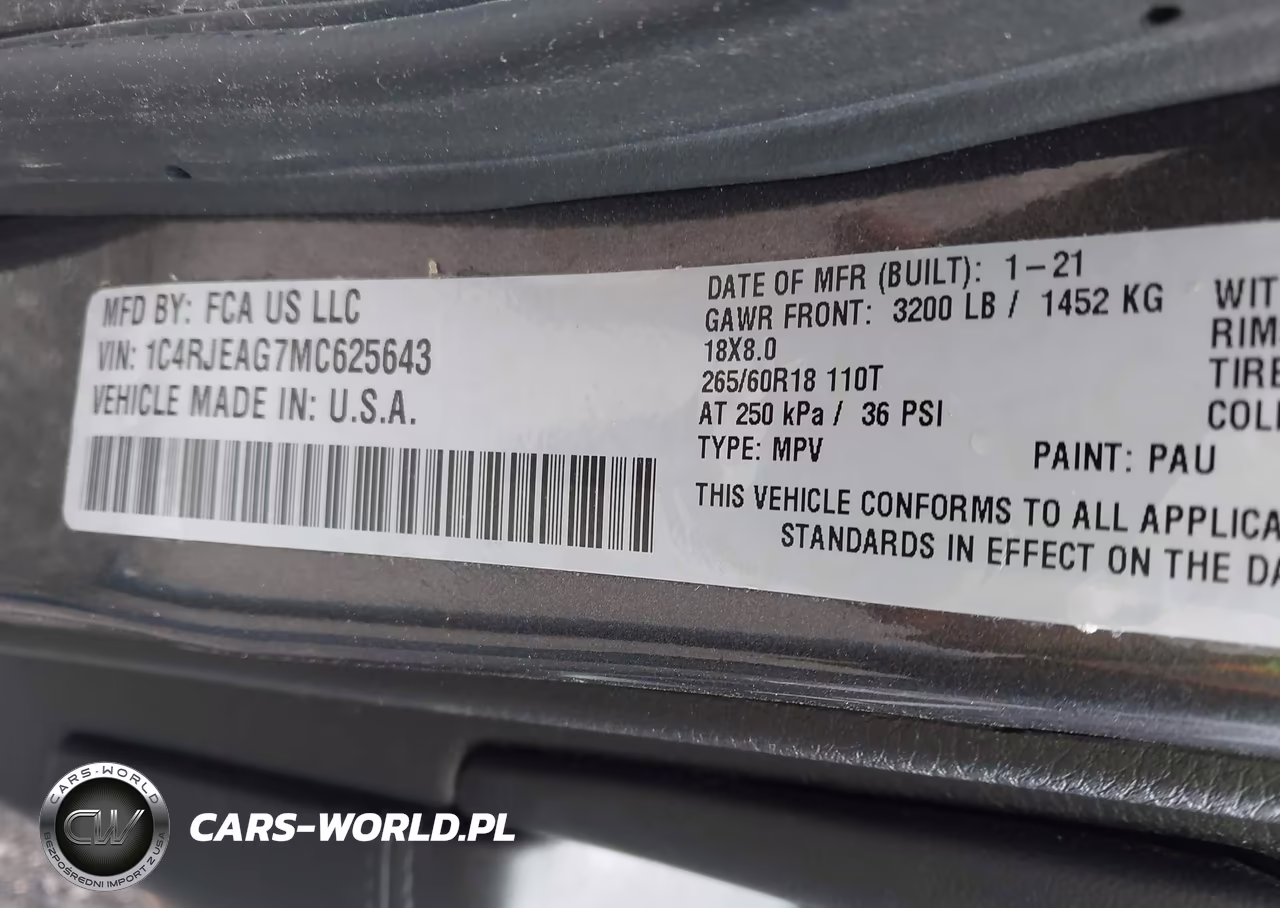2021 Jeep Grand Cherokee Laredo E 4X2 VIN:1C4RJEAG7MC625643 - 9