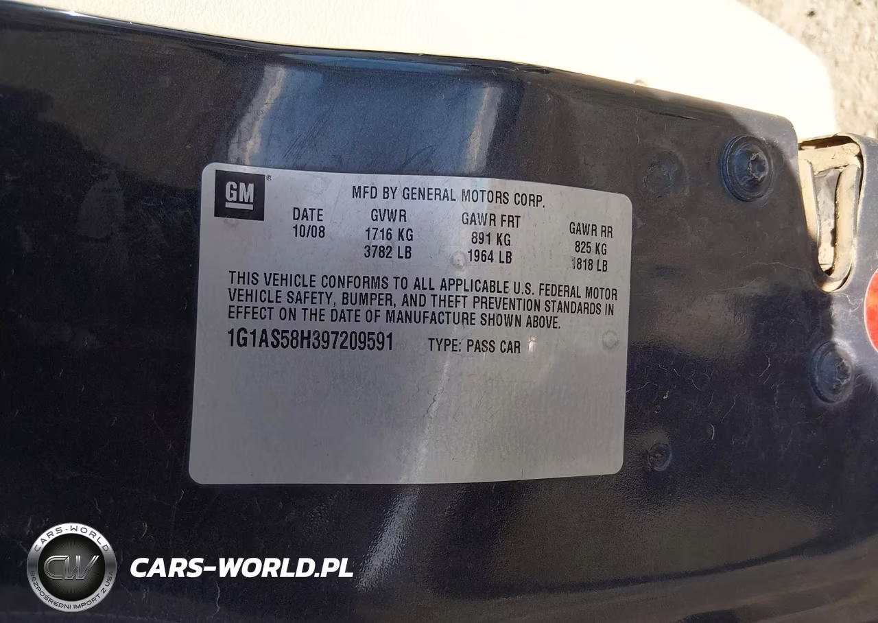 2009 Chevrolet Cobalt Ls VIN:1G1AS58H397209591 - 9