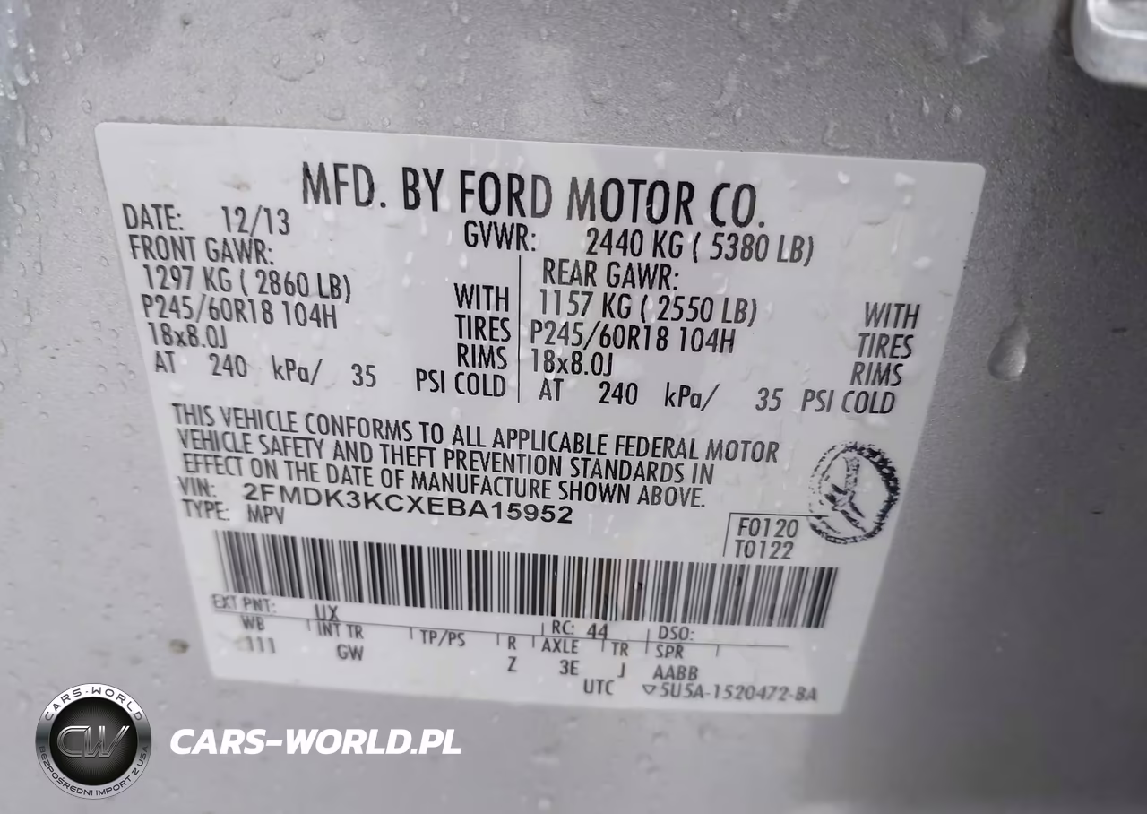 2014 Ford Edge Limited VIN:2FMDK3KCXEBA15952 - 9