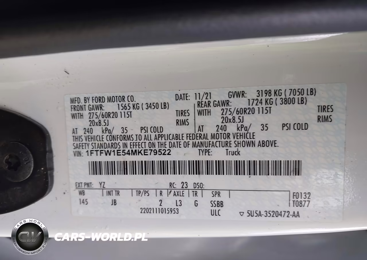2021 Ford F-150 Xl VIN:1FTFW1E54MKE79522 - 9