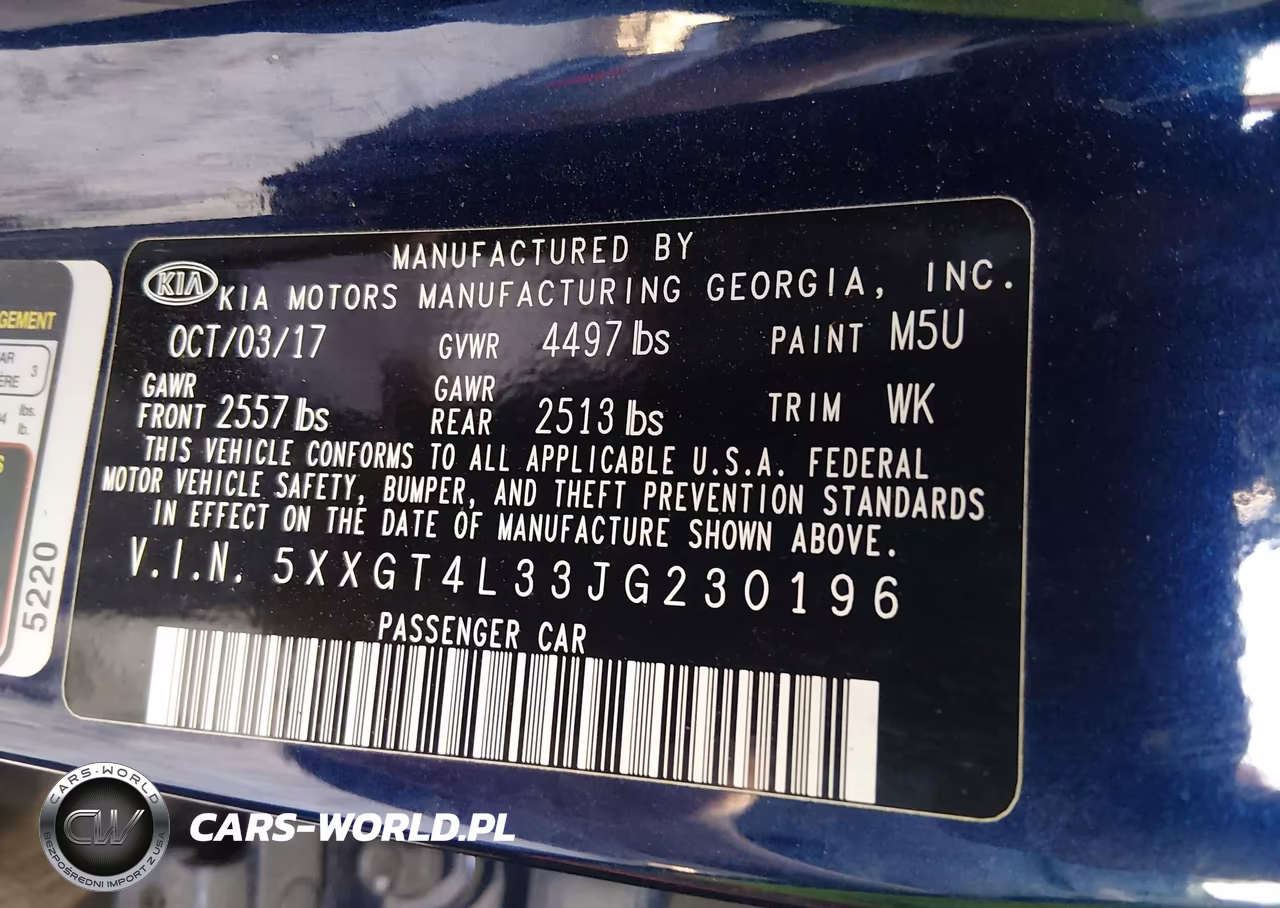 2018 Kia Optima S VIN:5XXGT4L33JG230196 - 9