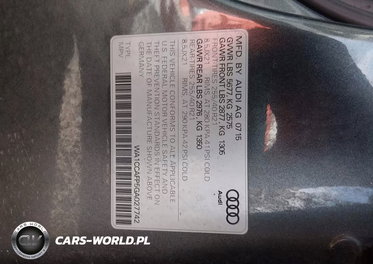 2016 Audi Sq5 3.0T Premium Plus VIN:WA1CCAFP5GA027742 - 9