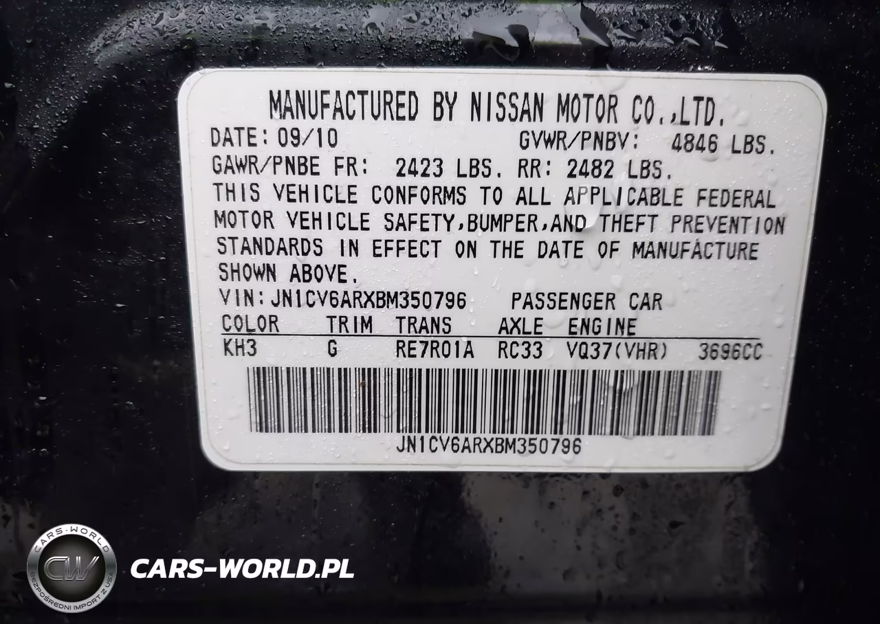 2011 Infiniti G37X VIN:JN1CV6ARXBM350796 - 9