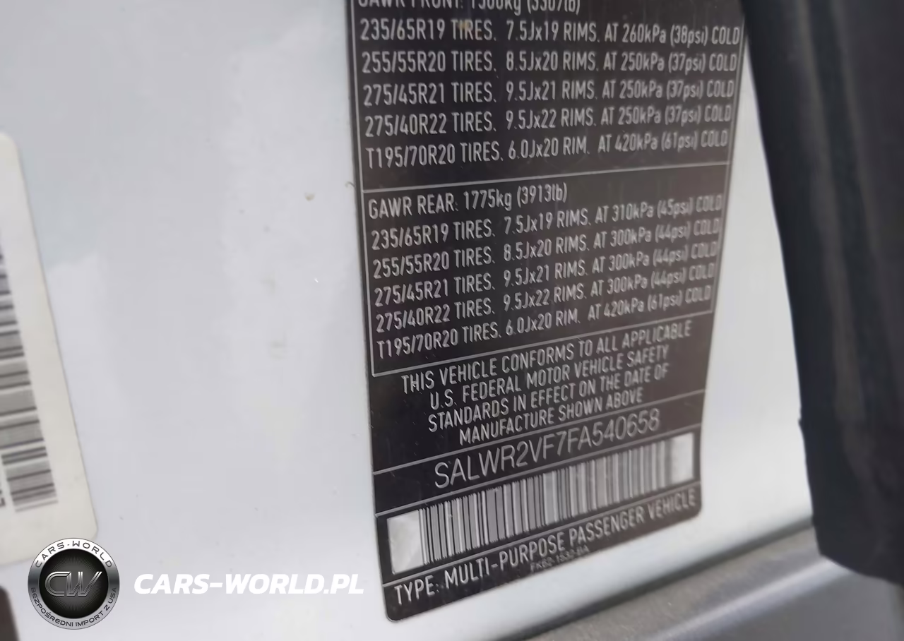 2015 Land Rover Range Rover Sport 3.0L V6 Supercharged Hse VIN:SALWR2VF7FA540658 - 9