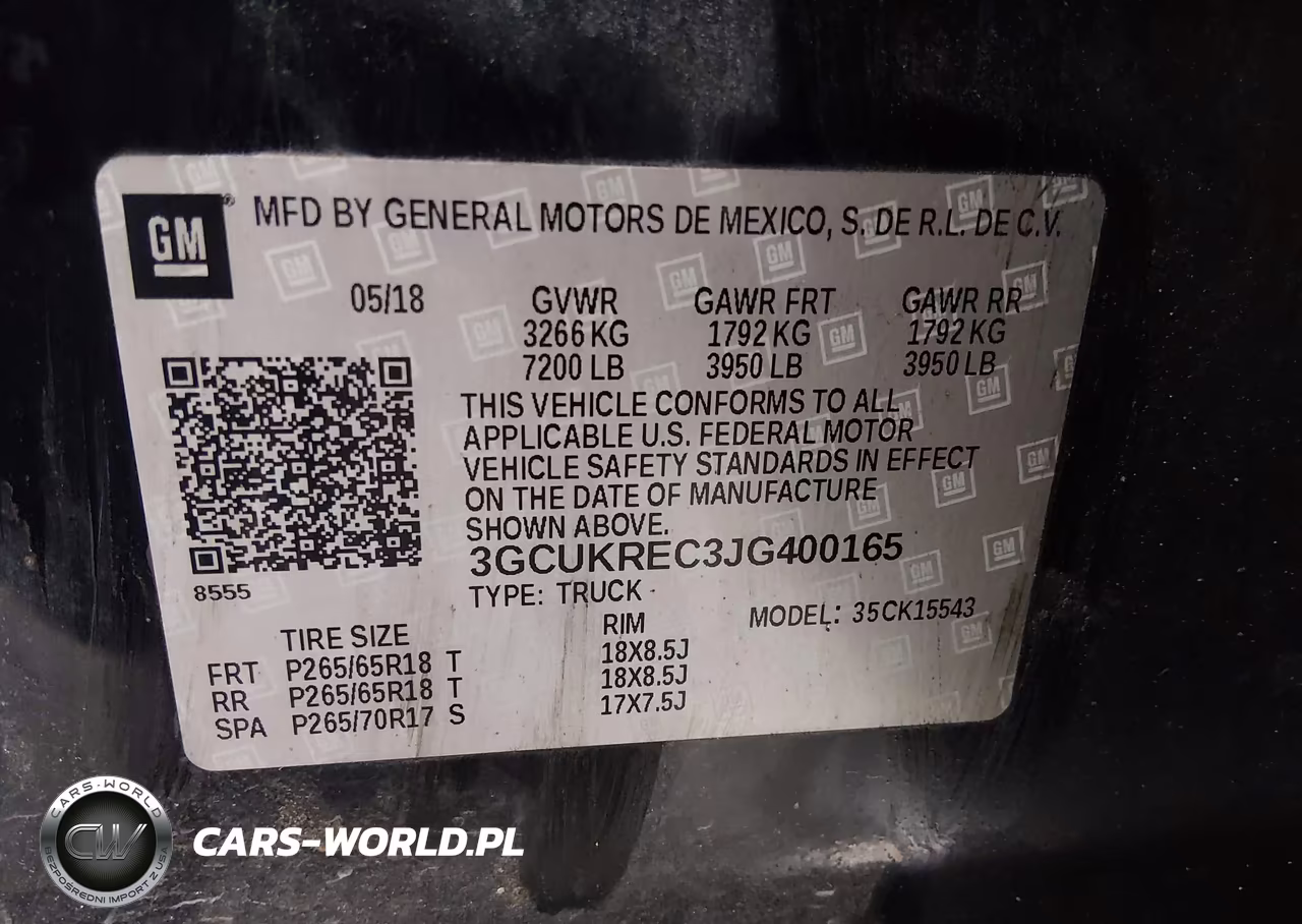 2018 Chevrolet Silverado 1500 2Lt VIN:3GCUKREC3JG400165 - 9