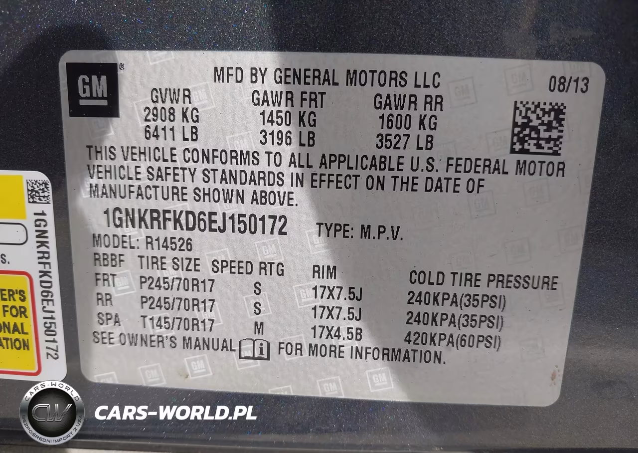 2014 Chevrolet Traverse Ls VIN:1GNKRFKD6EJ150172 - 9