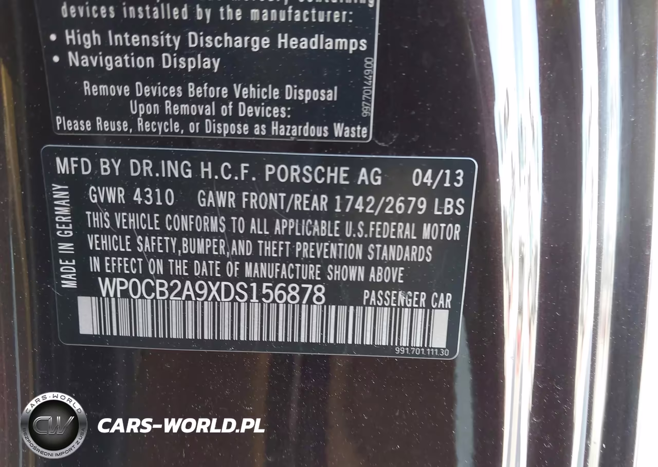 2013 Porsche 911 Carrera 4S VIN:WP0CB2A9XDS156878 - 9
