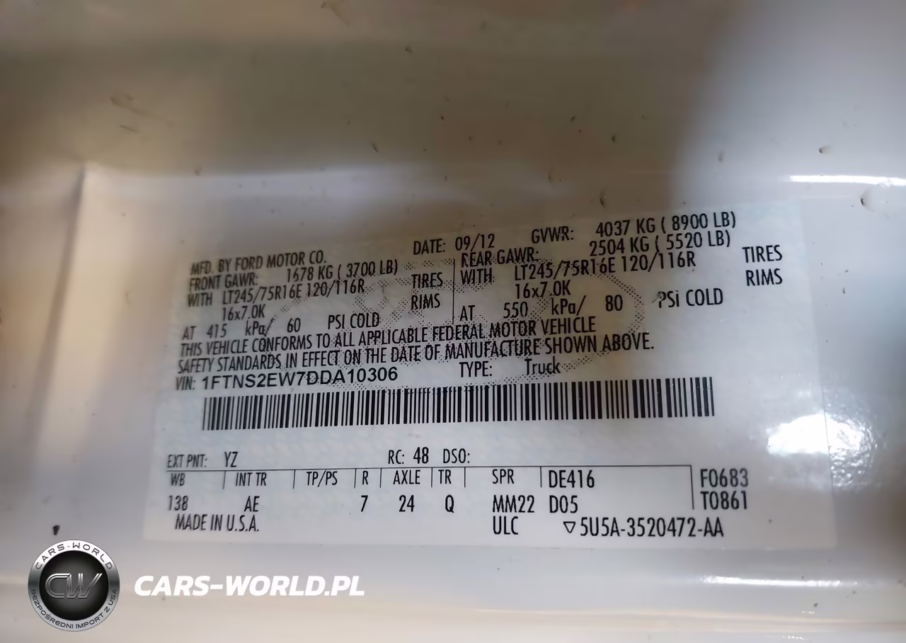 2013 Ford E-250 Commercial VIN:1FTNS2EW7DDA10306 - 9