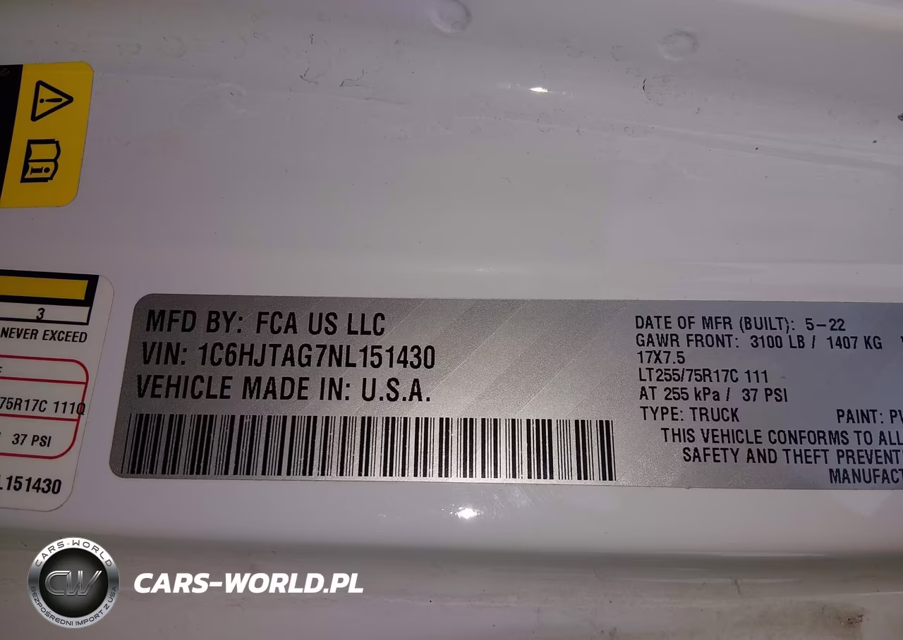 2022 Jeep Gladiator Willys 4X4 VIN:1C6HJTAG7NL151430 - 9