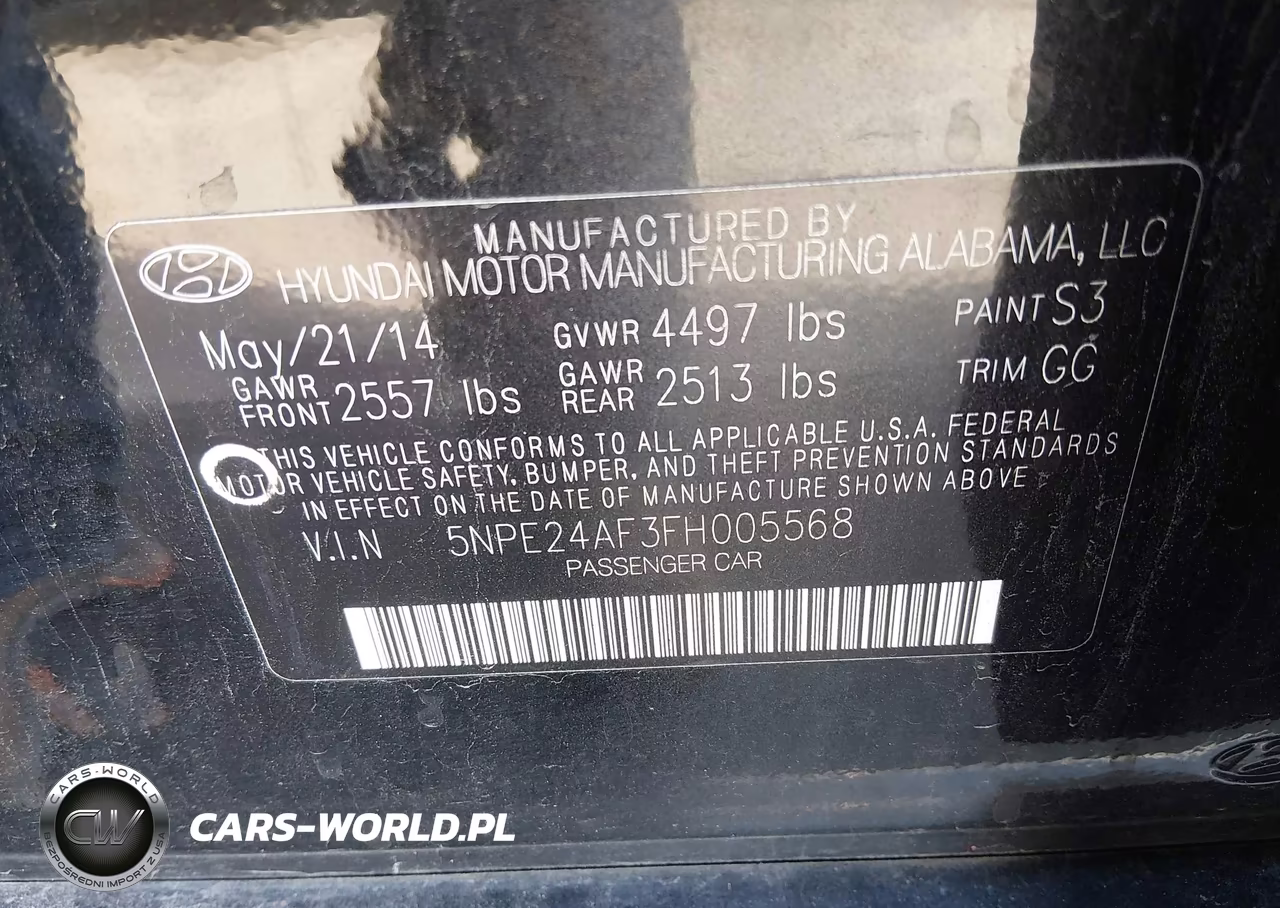 2015 Hyundai Sonata Se VIN:5NPE24AF3FH005568 - 9