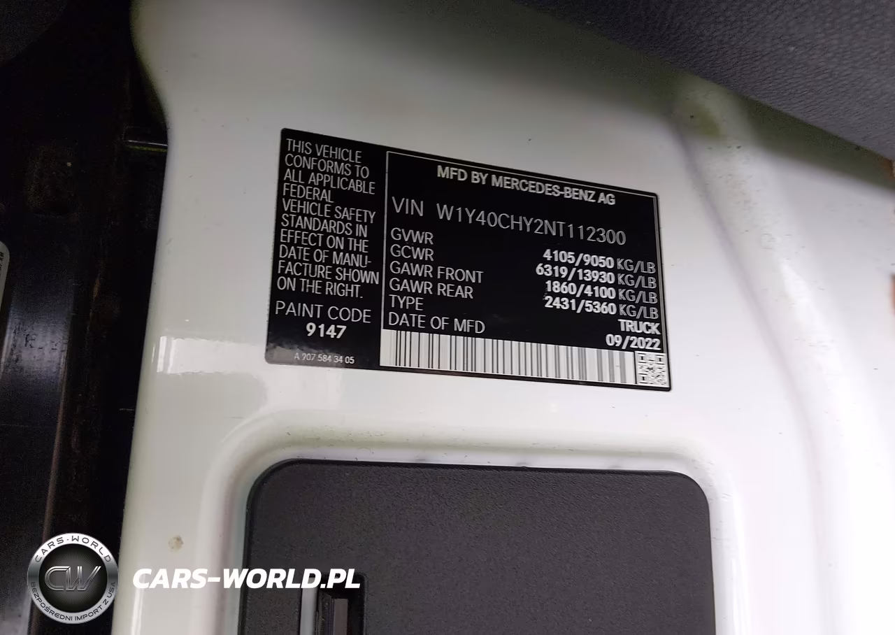 2022 Mercedes-Benz Sprinter 2500 High Roof I4 VIN:W1Y40CHY2NT112300 - 9