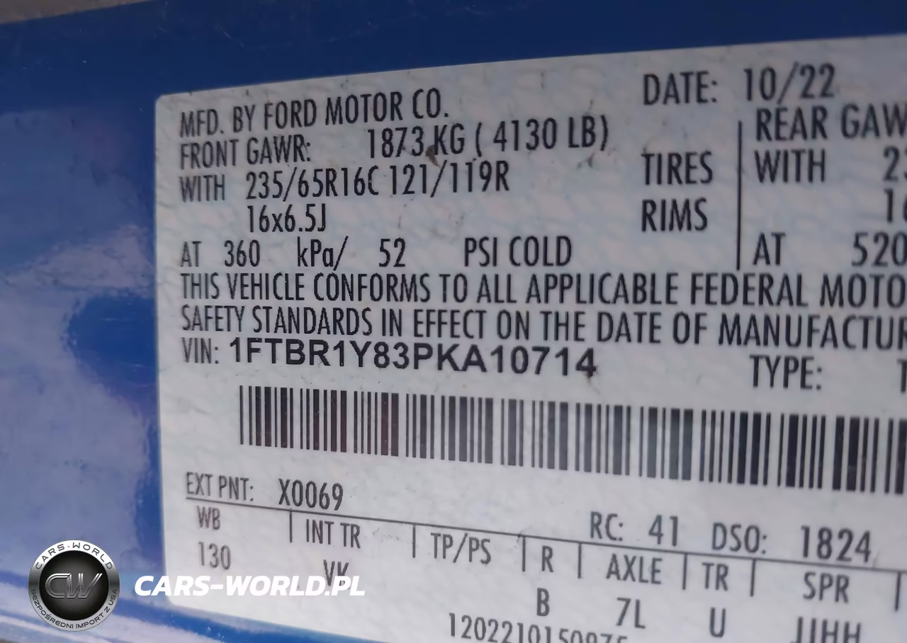 2023 Ford Transit-250 VIN:1FTBR1Y83PKA10714 - 9