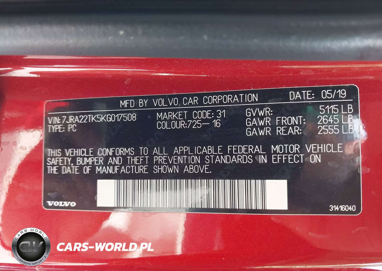 2019 Volvo S60 T6 Momentum VIN:7JRA22TK5KG017508 - 9