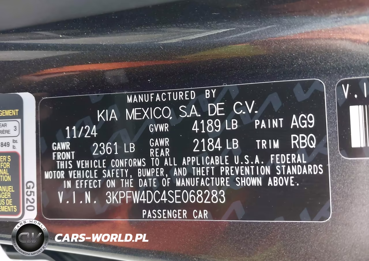 2025 Kia K4 Gt-Line Turbo VIN:3KPFW4DC4SE068283 - 9